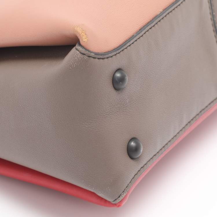 Pre Owned Bottega Veneta Piazza Small Multicolor Leather Top Handle Bag