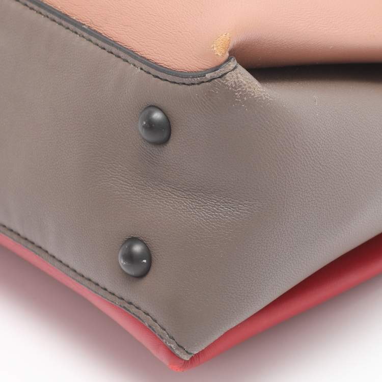 Pre Owned Bottega Veneta Piazza Small Multicolor Leather Top Handle Bag