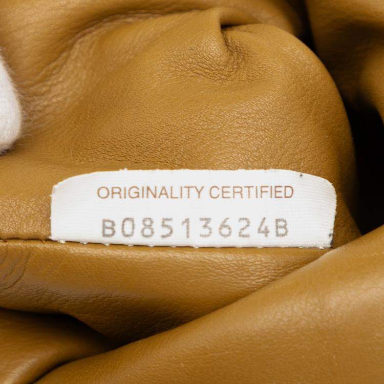 Pre Owned Bottega Veneta Brown Lambskin The Mini Pouch Crossbody