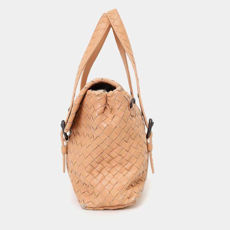 مملوكة مسبقًا Bottega Veneta Pink Intrecciato Leather 2way Bag Leather Shoulder Bag With Strap