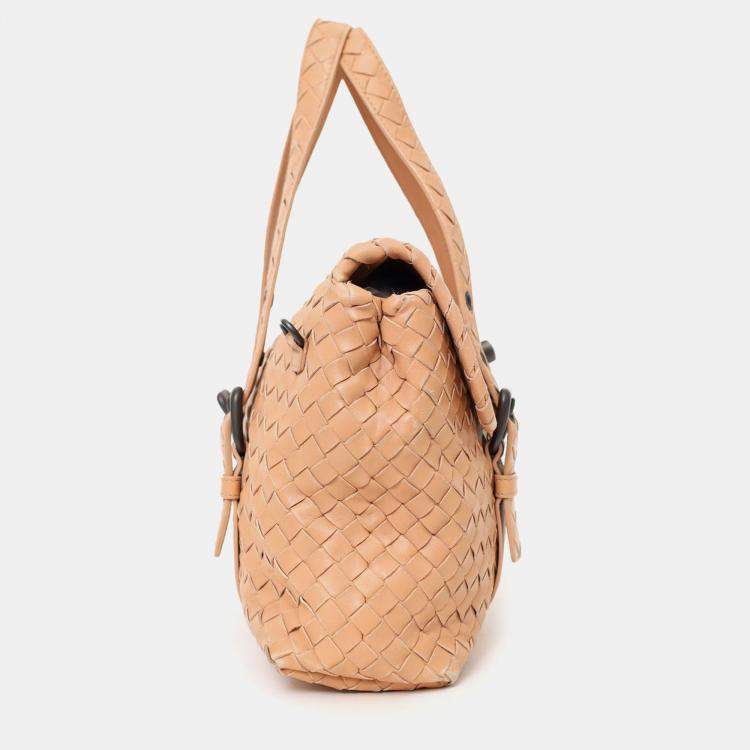 مملوكة مسبقًا Bottega Veneta Pink Intrecciato Leather 2way Bag Leather Shoulder Bag With Strap