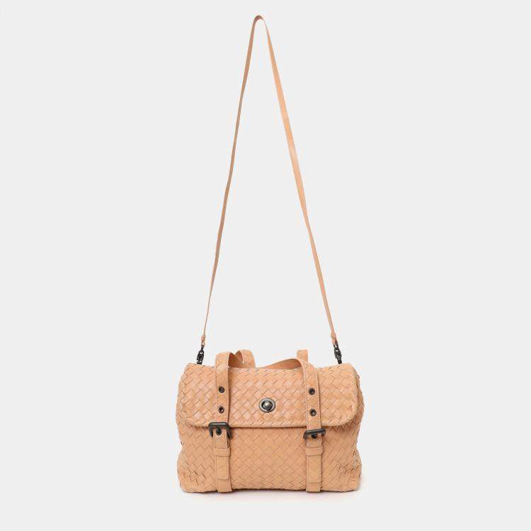 مملوكة مسبقًا Bottega Veneta Pink Intrecciato Leather 2way Bag Leather Shoulder Bag With Strap