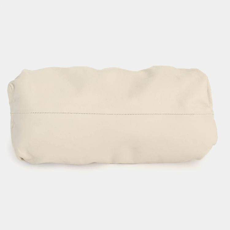 Pre Owned Bottega Veneta White Leather The Chain Pouch Bag