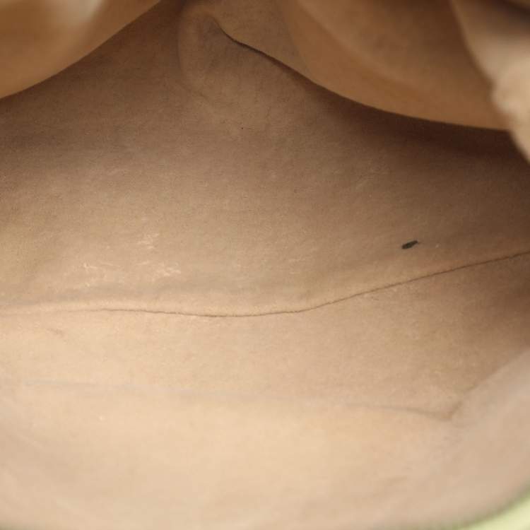 Pre Owned Bottega Veneta Green Leather Satchel