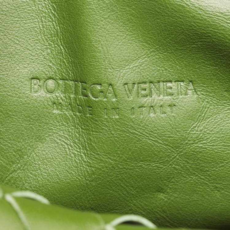 Pre Owned Bottega Veneta Jodie Small Olive Green Intrecciato Leather Hobo