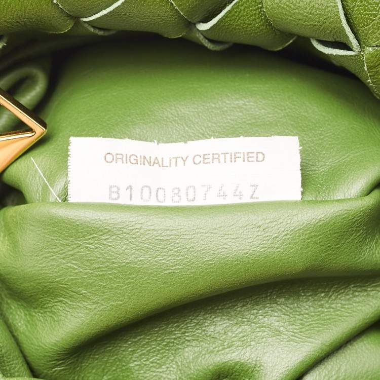 Pre Owned Bottega Veneta Jodie Small Olive Green Intrecciato Leather Hobo
