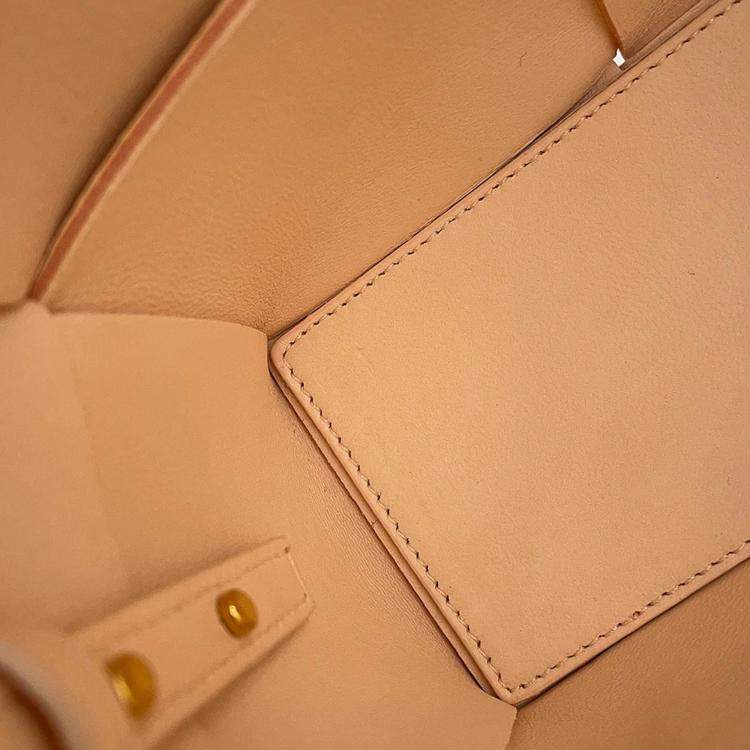 Pre Owned Bottega Veneta Intrecciato Arco 2Way A Tote Bag Macaron Lambskin Size Mini