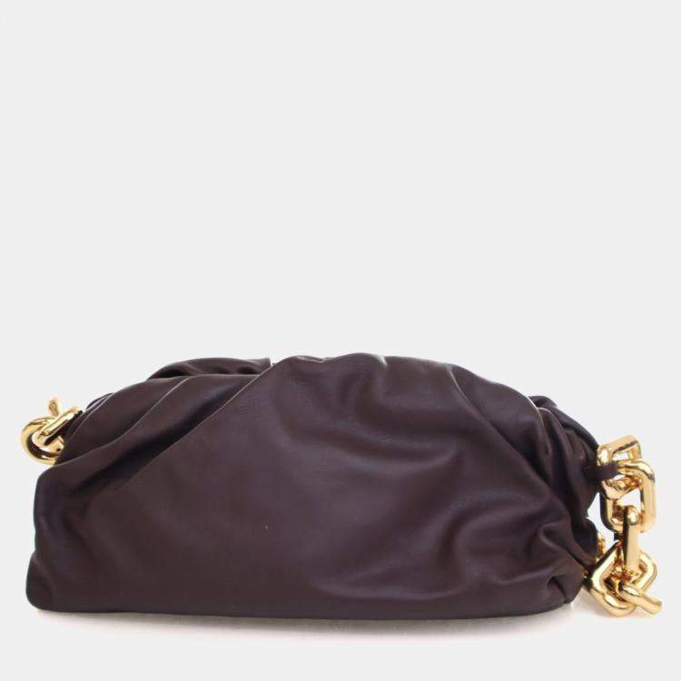 Pre Owned Bottega Venata Large Calfskin The Chain Pouch