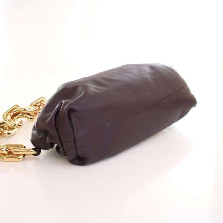 Pre Owned Bottega Venata Large Calfskin The Chain Pouch