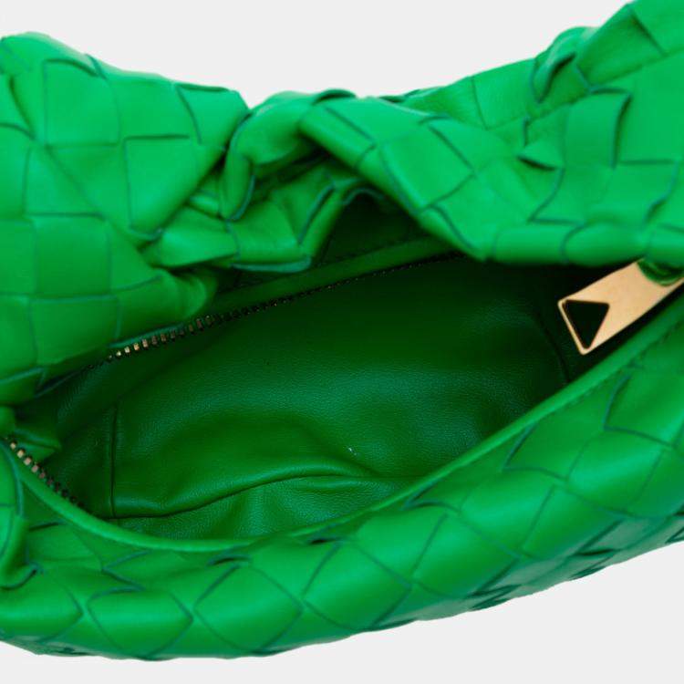 Pre Owned Bottega Veneta Green Mini Nappa Intrecciato Jodie