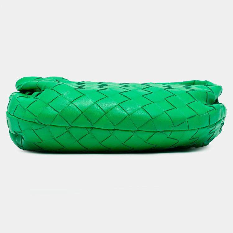 Pre Owned Bottega Veneta Green Mini Nappa Intrecciato Jodie