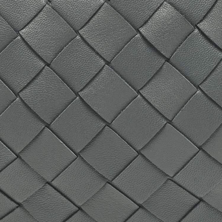 Pre Owned Bottega Veneta Jodie Mini Grey Intrecciato Leather Hobo