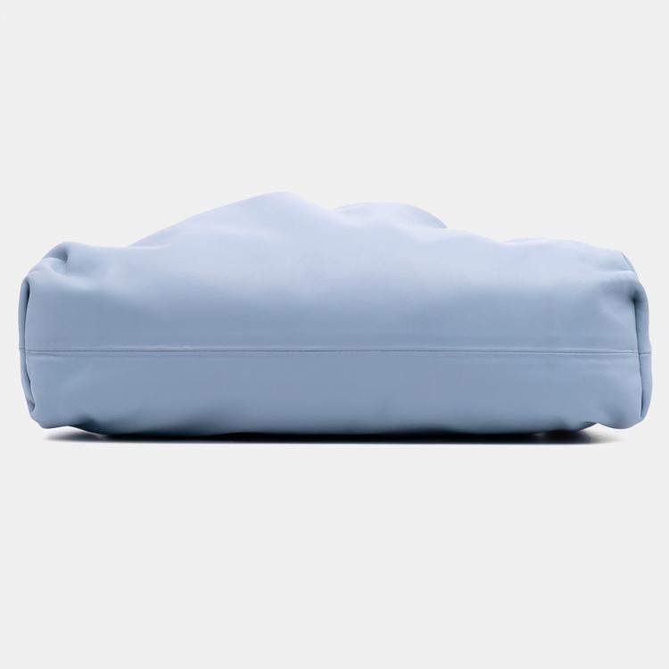 Pre Owned Bottega Veneta Blue Lambskin The Pouch