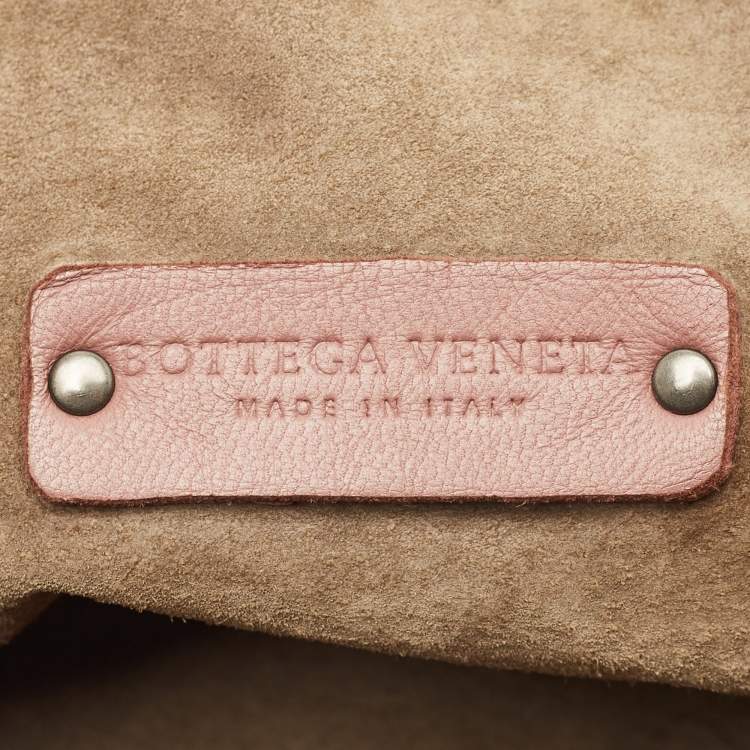 Pre Owned Bottega Veneta Old Rose Intrecciato Leather Shoulder Bag
