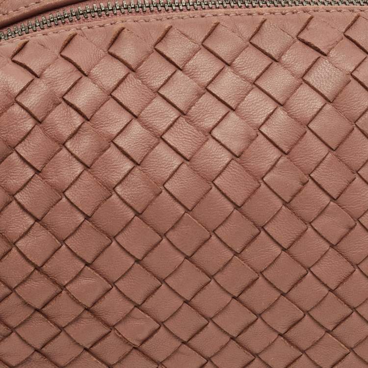 Pre Owned Bottega Veneta Old Rose Intrecciato Leather Shoulder Bag