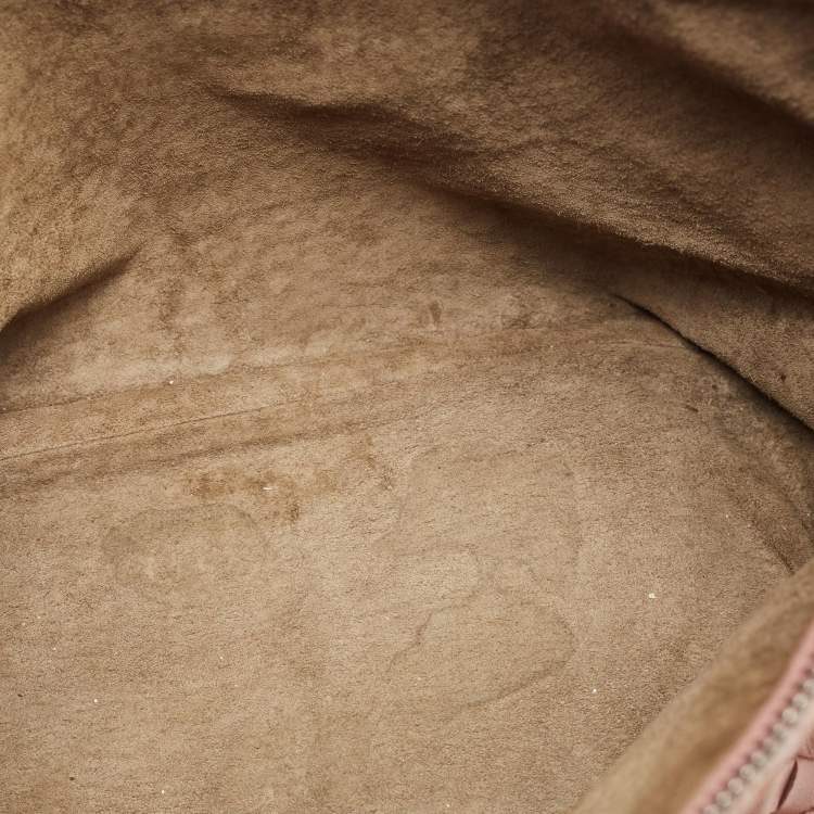 Pre Owned Bottega Veneta Old Rose Intrecciato Leather Shoulder Bag