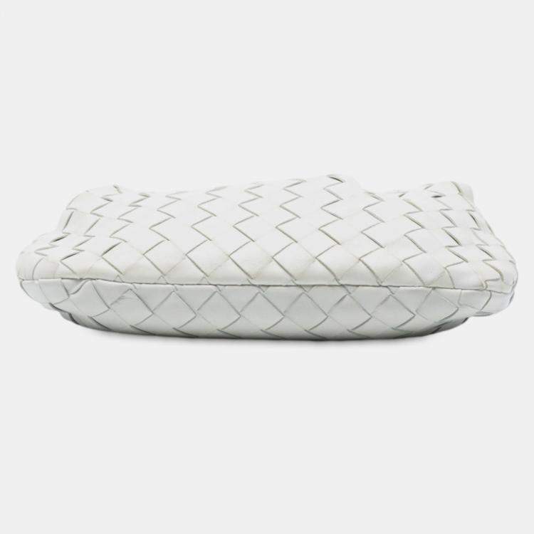 Pre Owned Bottega Veneta White Mini Nappa Intrecciato Jodie