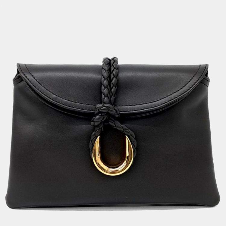 Pre Owned Bottega Veneta Brown Leather Baby Liberta