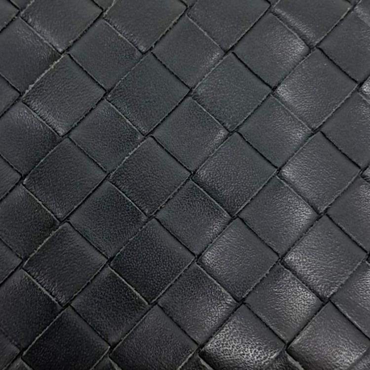 Pre Owned Bottega Veneta Grey Leather Mesh Long Wallet