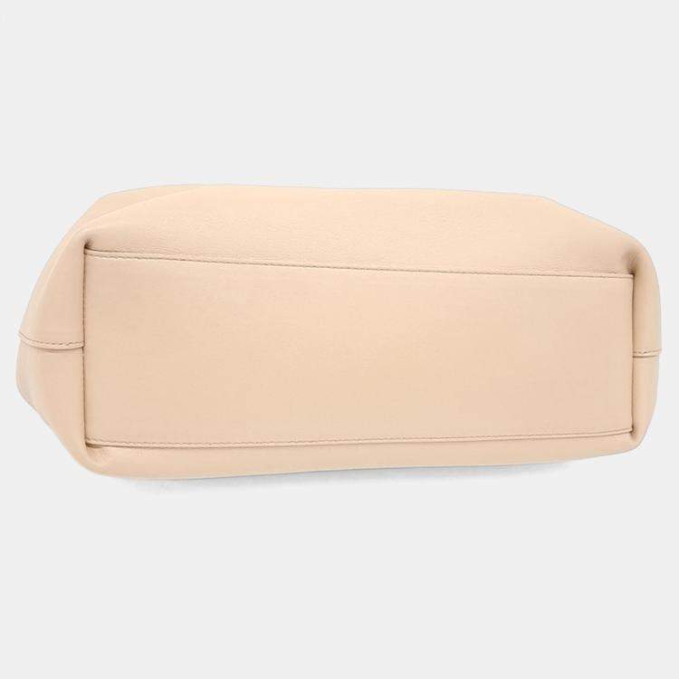 Pre Owned Bottega Veneta Beige Leather Point Bag