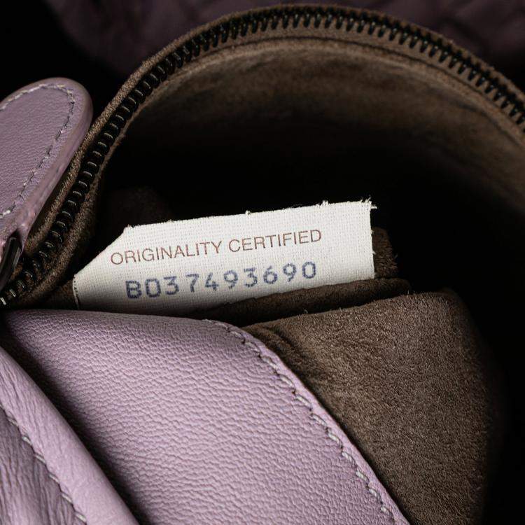 Pre Owned Bottega Veneta Purple Medium Nappa Intrecciato Bella Tote