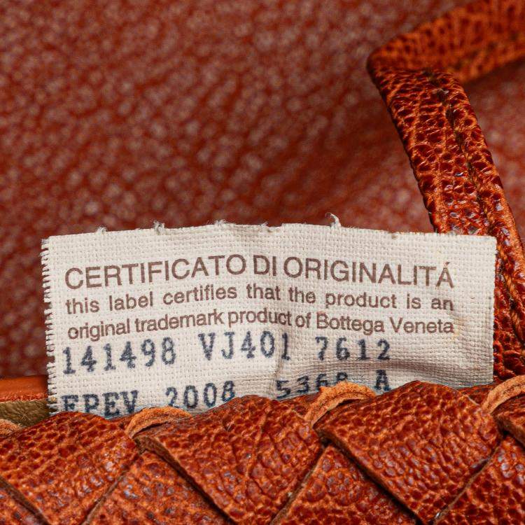 مملوكة مسبقًا Bottega Veneta Brown Small Lambskin Intreccio Cabat Tote