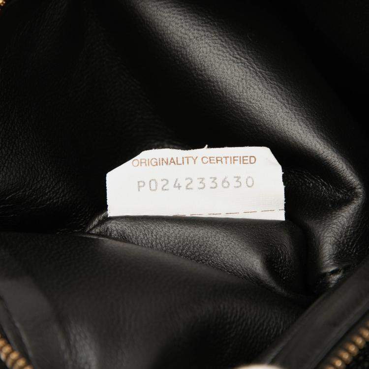 مملوكة مسبقًا Bottega Veneta Black Leather Double Zip Chain Crossbody