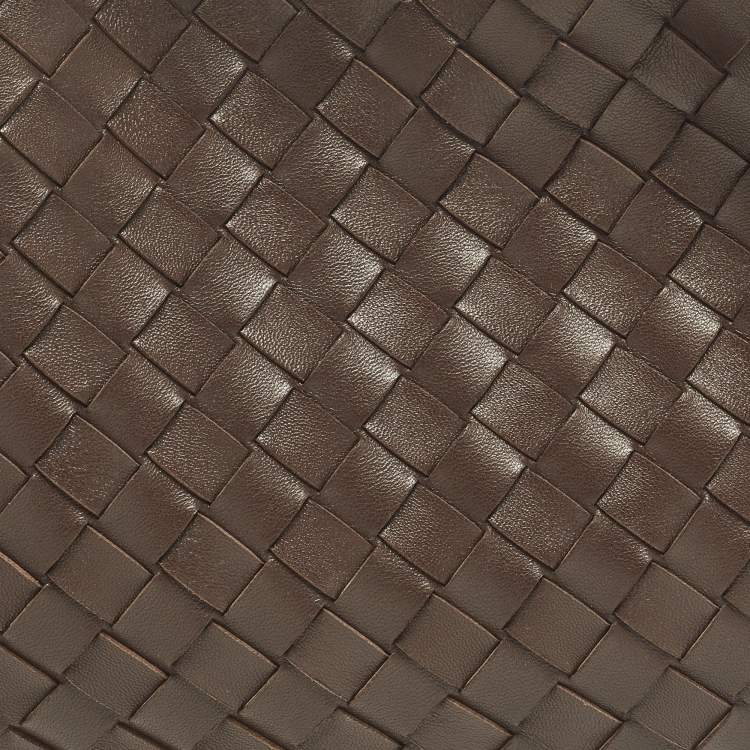 Pre Owned Bottega Veneta Sardine Brown Intrecciato Leather Hobo