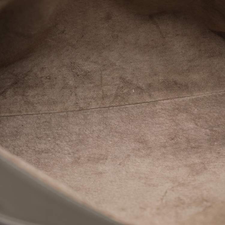 Pre Owned Bottega Veneta Roma Medium Grey Intrecciato Leather Tote