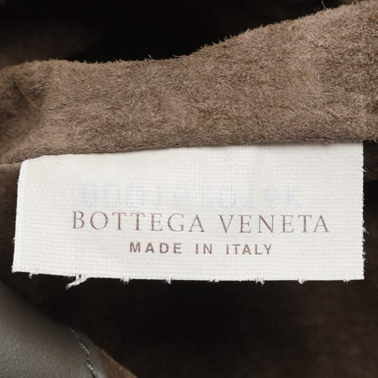Pre Owned Bottega Veneta Roma Medium Grey Intrecciato Leather Tote