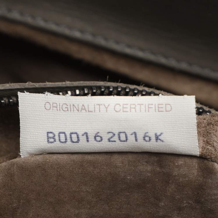 Pre Owned Bottega Veneta Roma Medium Grey Intrecciato Leather Tote