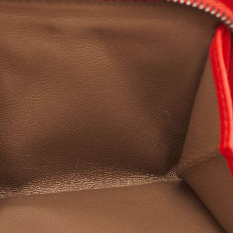 مملوكة مسبقًا Bottega Veneta Red Intrecciato Leather and Snakeskin Leather Compact Wallet