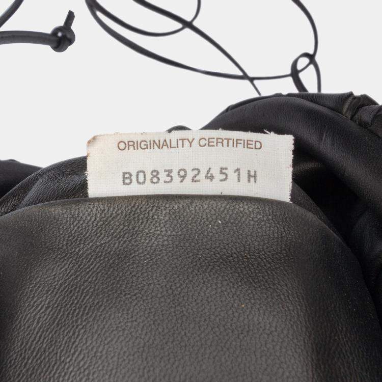 Pre Owned Bottega Veneta Black Nappa Intrecciato The Mini Pouch Crossbody