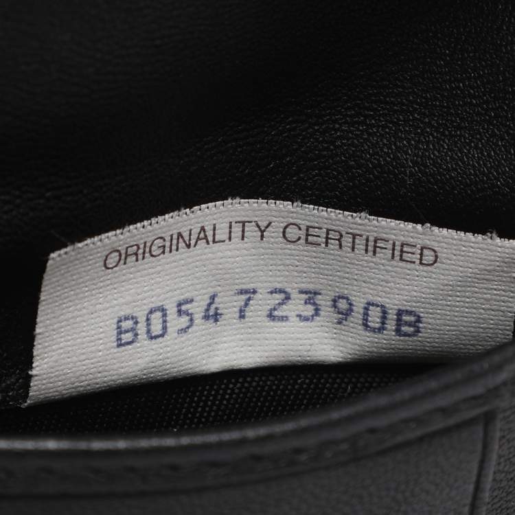 Pre Owned محفظة فرنسية بوتيغا فينيتا جلد إنتريشياتو أسود