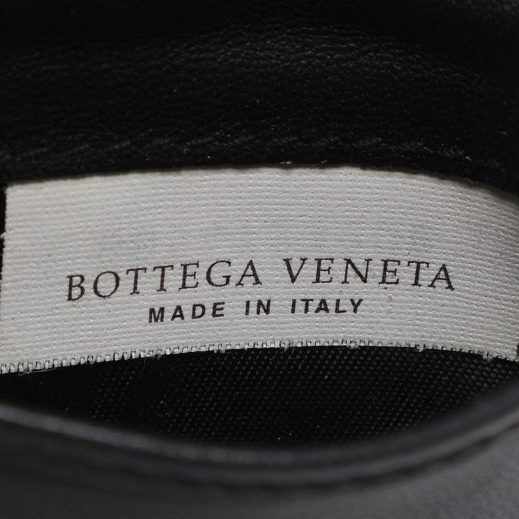 Pre Owned محفظة فرنسية بوتيغا فينيتا جلد إنتريشياتو أسود