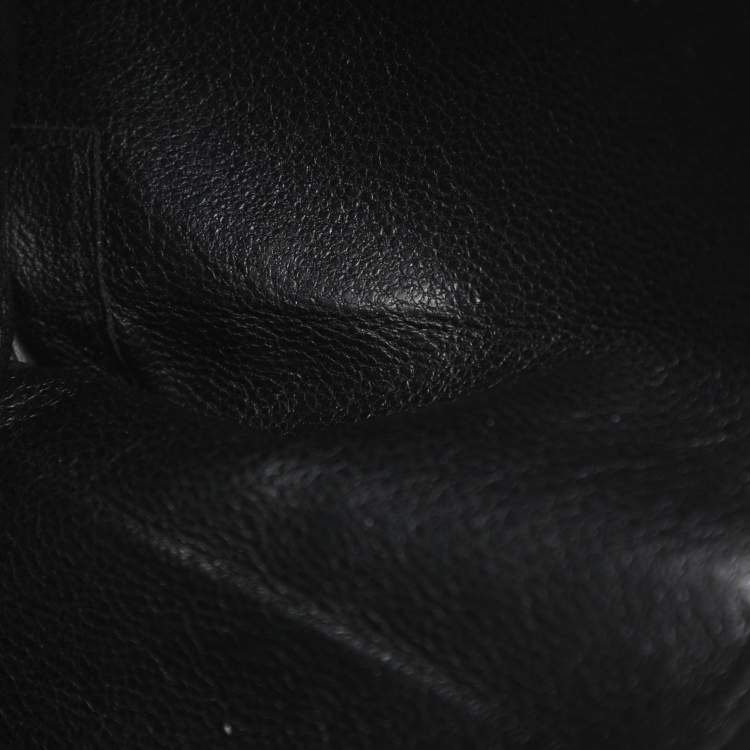 Pre Owned محفظة فرنسية بوتيغا فينيتا جلد إنتريشياتو أسود