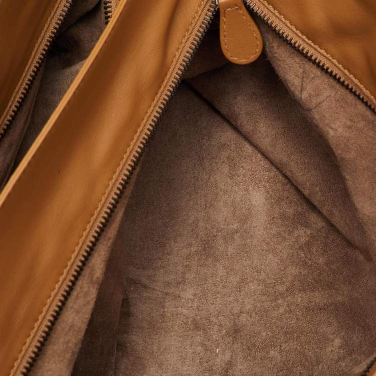 Pre Owned حقيبة يد توتس بوتيغا فينيتا جلد إنترشياتو بني آجريجادة