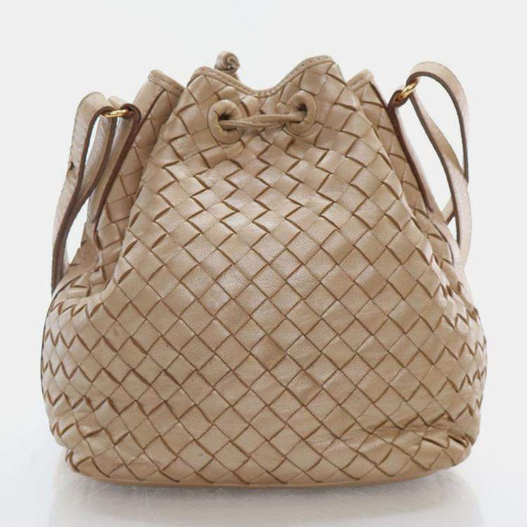Pre Owned Bottega Veneta Vintage Intrecciato Bucket Bag