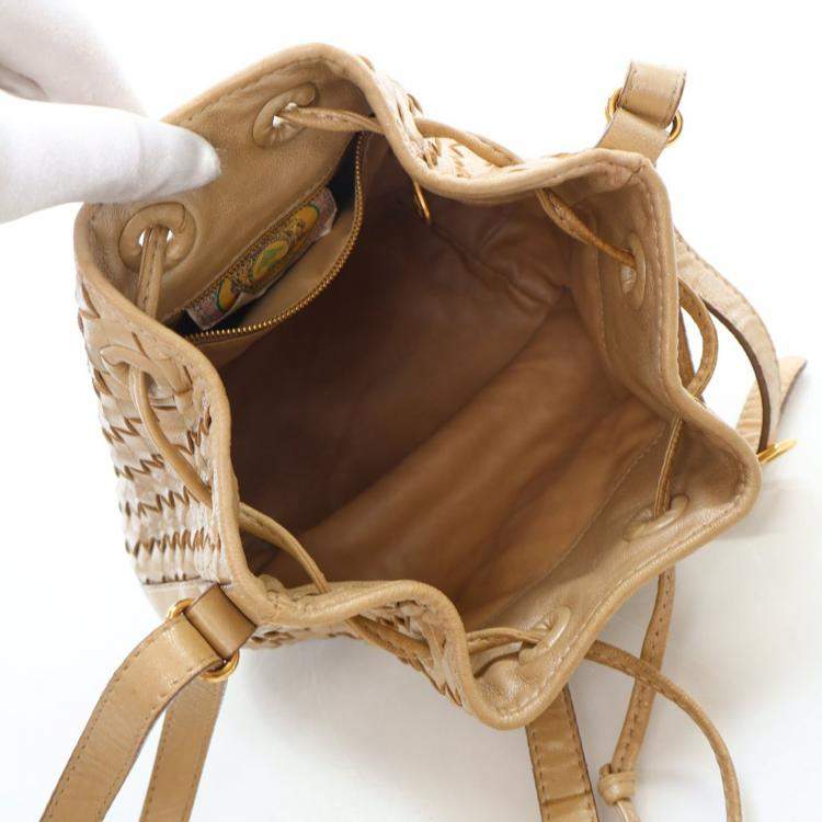 Pre Owned Bottega Veneta Vintage Intrecciato Bucket Bag