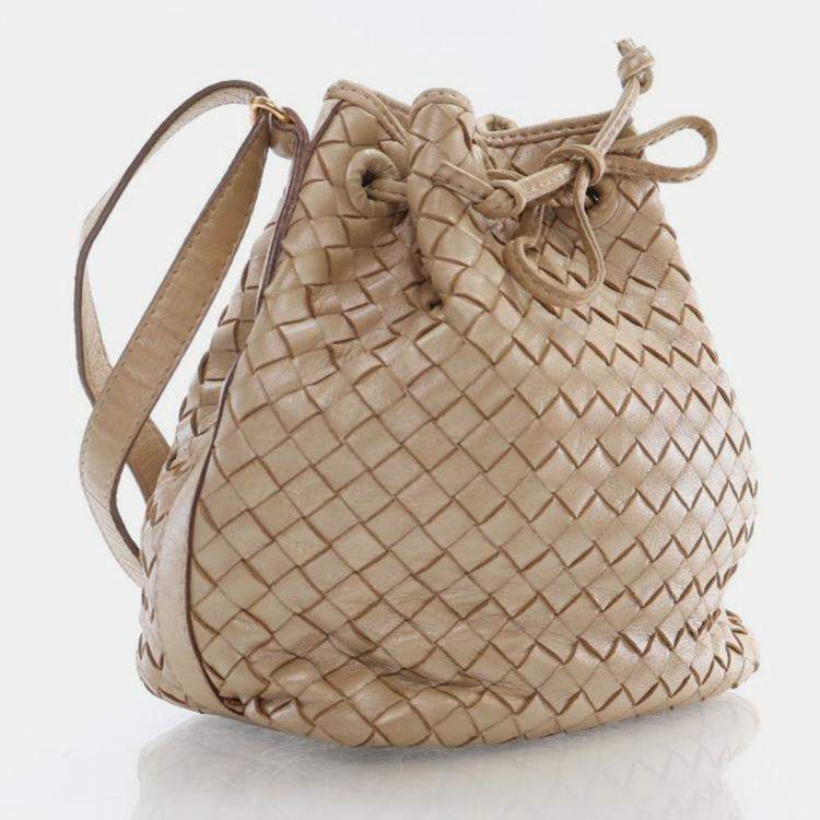 Pre Owned Bottega Veneta Vintage Intrecciato Bucket Bag