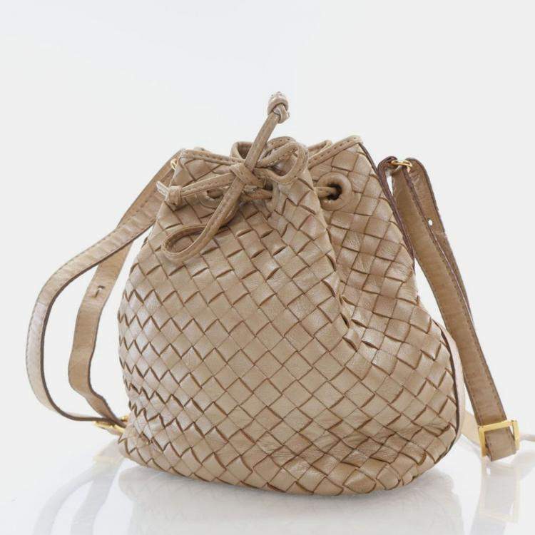 Pre Owned Bottega Veneta Vintage Intrecciato Bucket Bag