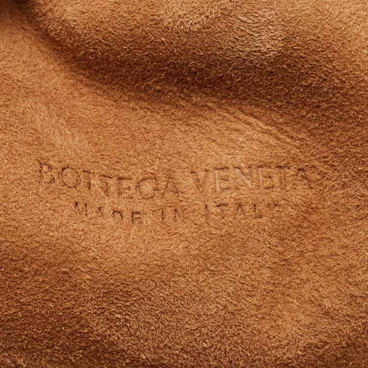 Pre Owned Bottega Veneta The Pouch Large Brown Cork Clutch