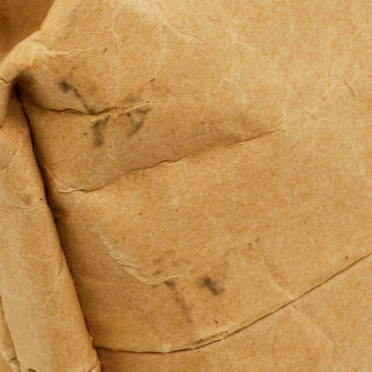 Pre Owned Bottega Veneta The Pouch Beige Kraft Paper Carta Clutch