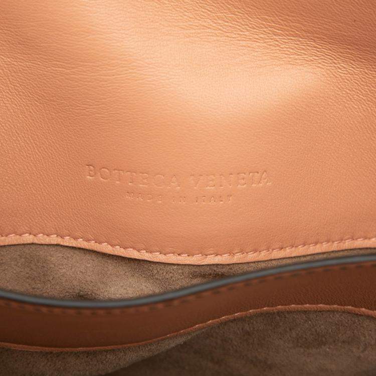 Pre Owned Bottega Veneta Red Medium Tricolor Nappa Piazza Top Handle Satchel