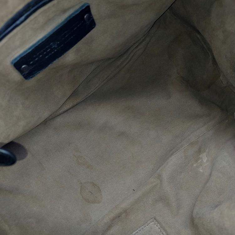 Pre Owned Bottega Veneta Black Leather Mesh Tote