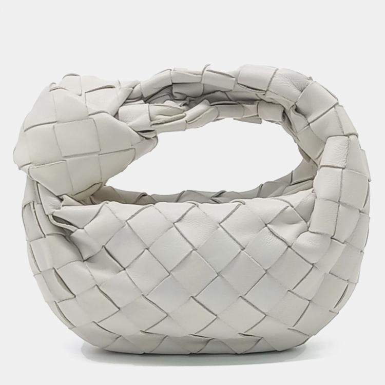 Pre Owned Bottega Veneta White Leather Candy BV Jodi
