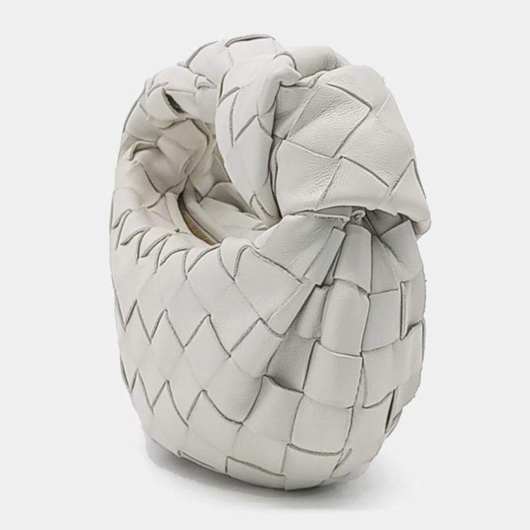 Pre Owned Bottega Veneta White Leather Candy BV Jodi
