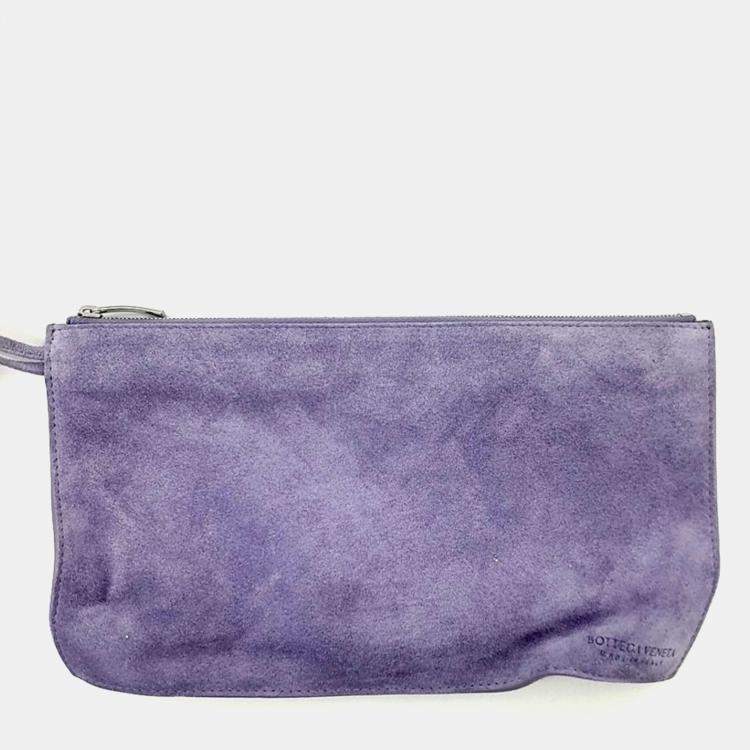 مملوكة مسبقًا Bottega Veneta Purple Suede Shoulder Bag