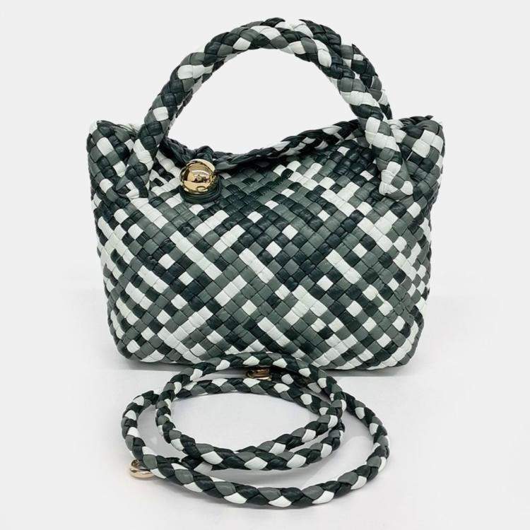 Pre Owned Bottega Veneta Green/Multicolor Leather Tosca