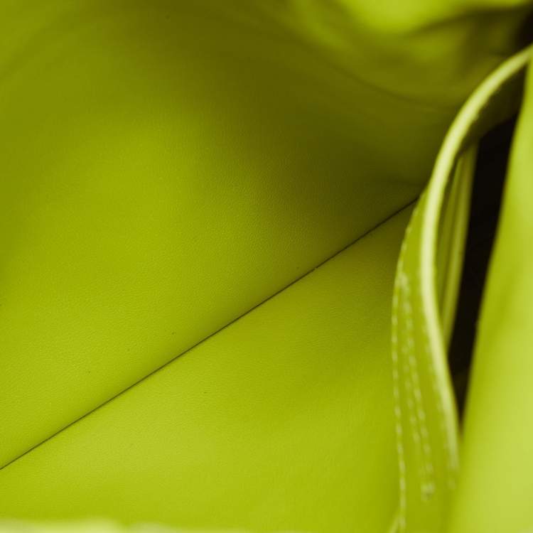 Pre Owned Bottega Veneta BV Fold Intrecciato Green Leather Shoulder Bag